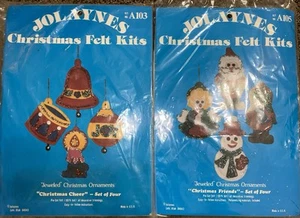 Kits de fieltro navideño Jolaynes vintage adornos con joyas conjunto de 2 kits nuevos - Imagen 1 de 5