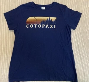 Cotopaxi Womens Tee Shirt Dark Navy Blue Retro Vibes Size Large - Picture 1 of 6
