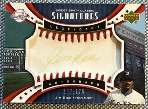 Jim RICE🔥2007 UD Sweet Spot Signatures cuero crudo AUTO #SPS-JR 133/175 HOF Medias Rojas - Imagen 1 de 2