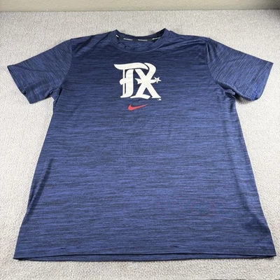 Camiseta deportiva de béisbol Texas Rangers para hombre XL azul brezo Nike Dri-FIT MLB Foto 1 de 4