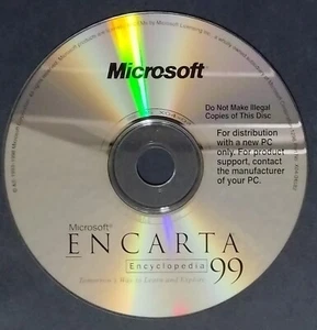 Microsoft Encarta 99 Encyclopedia CD ROM Software Vintage Guter Zustand - Bild 1 von 1