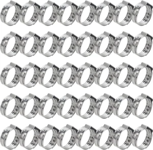 40 Stück 15,3-18,5 mm 304 Edelstahl Einohr Schlauchschellen - Bild 1 von 12