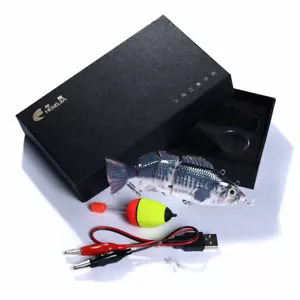 Robotic Live Fishing Lure Jointed Bait Electric Swimbait USB Plug Wobbler Tackle - Picture 1 of 21