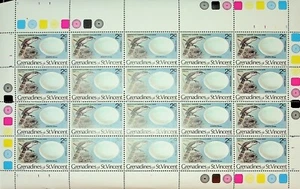 Grenadines of St. Vincent Mangrove  Cuckoo Bird and Egg 1978 MNH Sheets - Picture 1 of 3