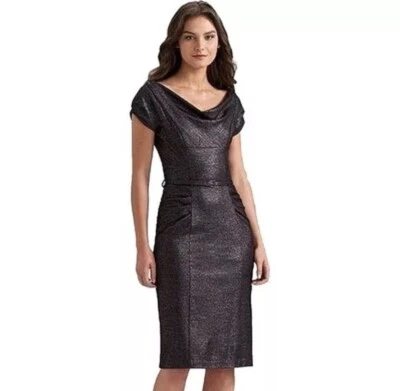 Vestido Vaina Diane von Furstenberg Negro Mezcla Lana Lurex - Talla 2 Cóctel Foto 1 de 4