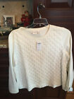 Weekends by Chico's Cream Top Quilted Size 3 NWT