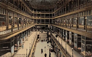 Superior Arcade Looking East Interior View Cleveland,OH Vtg 1910's Postcard - Picture 1 of 2