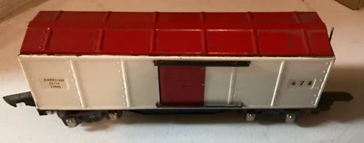 PREWAR VINTAGE AMERICAN FLYER O GAUGE #478 WHITE BOX CAR   Tin Plate - Image 1 of 4