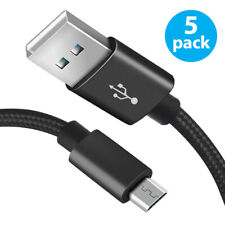 5 PACK Micro USB Charging Cable Data Sync Charger for Galaxy S7 S6 Edge PS4 GPS