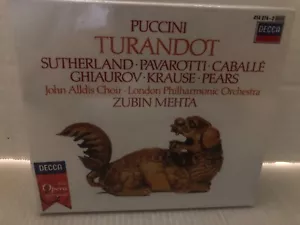 New PUCCINI Turandot-Pavarotti-Sutherland-London Philharmonic Orchestra-Mehta - Picture 1 of 4