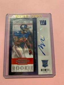 A695 - 2013 Panini Contenders #168A Michael Cox Auto RC