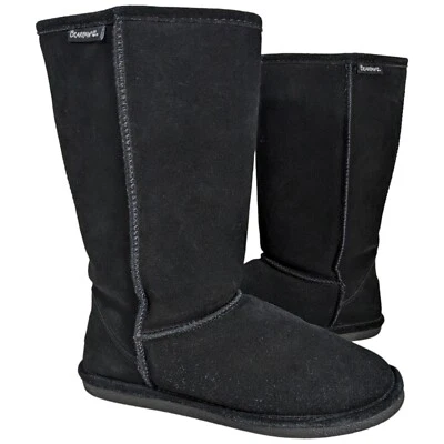 BEARPAW EMMA TALL WINTER BOOTS BLACK II SHEEPSKIN Womens SIZE 11 - Image 1 of 4
