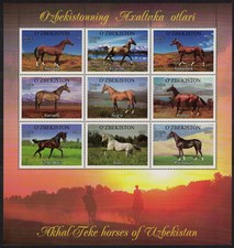 Uzbekistan Akhal-Teke Horses of Uzbekistan MS MNH SG#MS844 MI#1025-1033KB