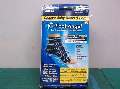 FOOT ANGEL Anti-Fatigue Compression Foot Sleeve Plantar Fasciitis Heel Pain s/m - Image 1 of 2