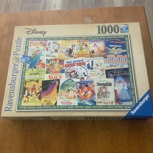 Ravensburger Disney Vintage Movie Posters 1000 pc Jigsaw Puzzle COMPLETE - Picture 1 of 3