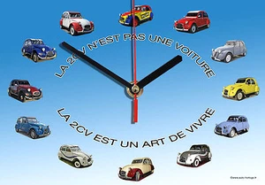 WALL CLOCK, CITROEN 2CV -06 M, 11,8x 7,8 inches - Picture 1 of 1