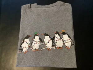 Mens Grey t-shirt. Large. M&S. penguins. - Picture 1 of 2