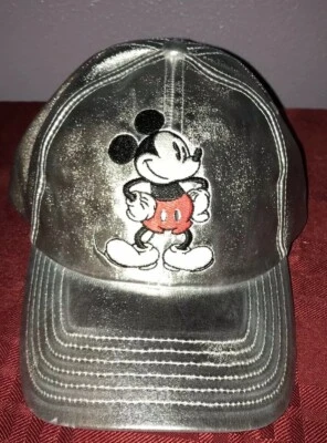 Gorra de béisbol coja plateada de Mickey Mouse de los parques de Disney para adultos gorra nueva Foto 1 de 4