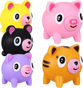 Squeeze Toys for Kids, 5Pcs Animal Squeeze Stick Out Pig Squeeze Toys Animal Bal - Picture 1 of 12