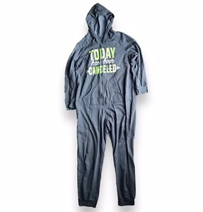 Secret Treasures "Today is Cancelled" Women's Gray Union Suit L - Picture 1 of 5