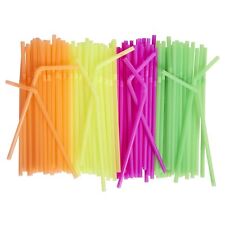 [500 Pack] Neon Colored Drinking Straws - Flexible, Disposable Kid Friendly, ...