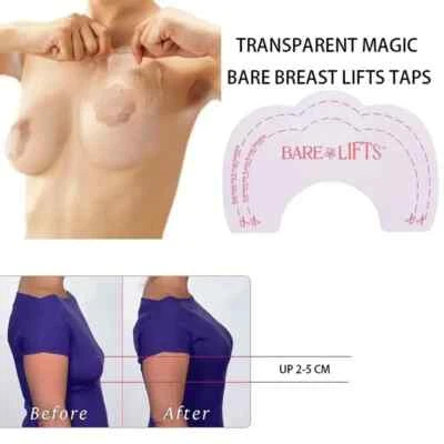 Pasteles/pegatinas desechables invisibles autoadhesivas anti flacidez para pezones 5 pares Foto 1 de 4