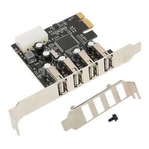 Tarjeta de expansión PCIE a USB 2.0 4 puertos concentrador interno USB 2.0 PCI Express - Imagen 1 de 10