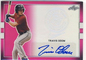 TRAVIS ODOM 2018 Leaf Perfect Game METAL Pink PG Etch AUTO /20 AUBURN