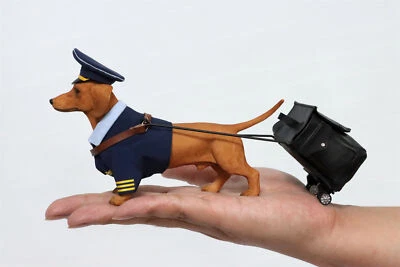 JXK Escala 1:6 Dachshund Modelo Animal Mascota Perro Escena Decoración Accesorio Regalo Foto 1 de 4