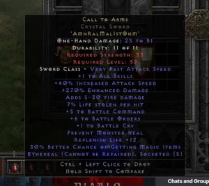 Diablo 2: Resurrected PC💥 S4 LADDER Softcore D2R 💥 CTA 3-5/6BO/x CS or Flail - Picture 1 of 1
