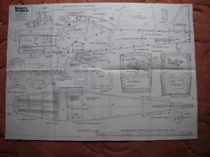 RC Model World Plans of Mini Auster AOP9 a sport scale model of 54" wingspan. - Picture 1 of 3
