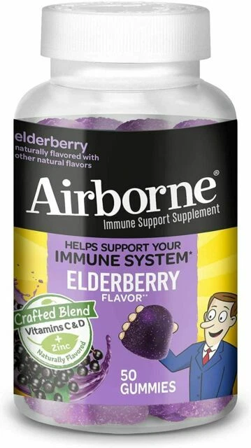 Airborne Elderberry + Zinc & Vitamin C Vitamin Gummy - 191076 (50 count)