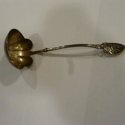 ANTIQUE GORHAM LILY FLORAL 5 1/2" LADLE STERLING SILVER #88 PAT 1870 - Image 1 of 4