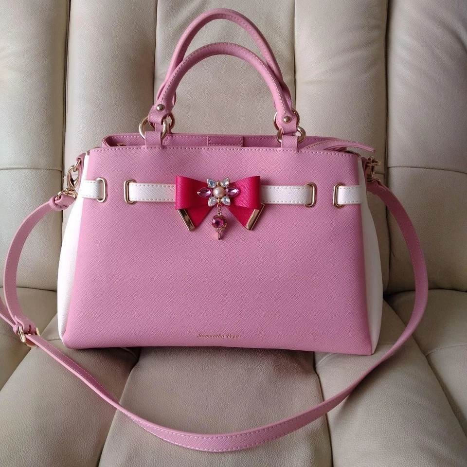 Samantha Vega x Sailor Moon collaboration 2way shoulder tote bag Pink x White - Image 1 of 4