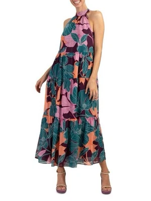 Trina Turk Floral Sunglasses Dress Maxi Size M NWT $398 - Image 1 of 4
