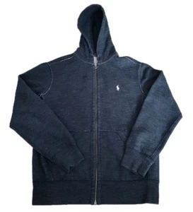 Ralph Lauren Polo Full Zip Navy Hoodie Men's M Missing Drawstrings  - Picture 1 of 16