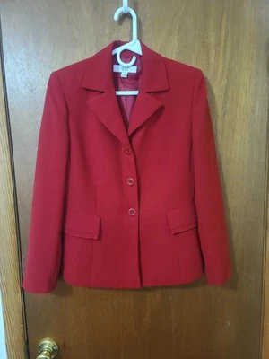 Chaqueta/abrigo LeSuit rojo para mujer talla 6 Foto 1 de 3