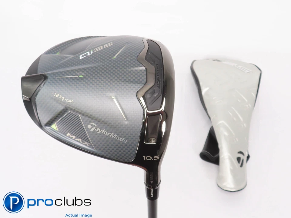 Mint! TaylorMade Qi35 MAX 10.5* Driver w/ HC - Air Speeder 50g Regular - 459554 - Image 1 of 4