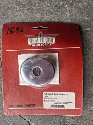 NIP Honda VTX 1300 VT 1100 VT 750 Ace Aero fuel valve shut off plate cover NOS - Image 1 of 2