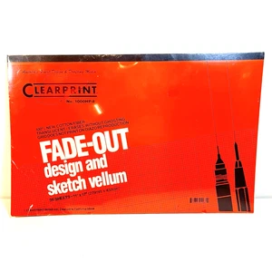 Nueva almohadilla de vitela Clearprint rejilla desvanecida 11" x 17" 50 hojas dibujo 1000 HP-8 - Imagen 1 de 5