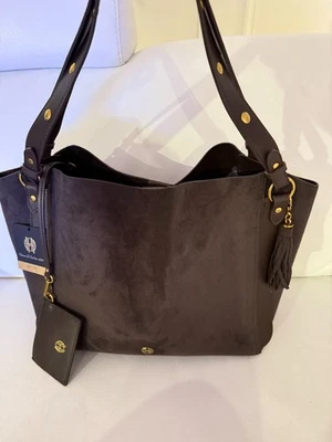 NUEVO HOUSE OF HARLOW 1960 BOLSO DE HOMBRO DE LUJO HOBO TARJETERO MARRÓN IMITACIÓN GAMUZA Foto 1 de 4