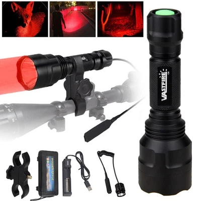 Rotlicht LED Outdoor Nachtsicht Zoom Jagd Astronomie Taschenlampe Box Akku Kit - Bild 1 von 4