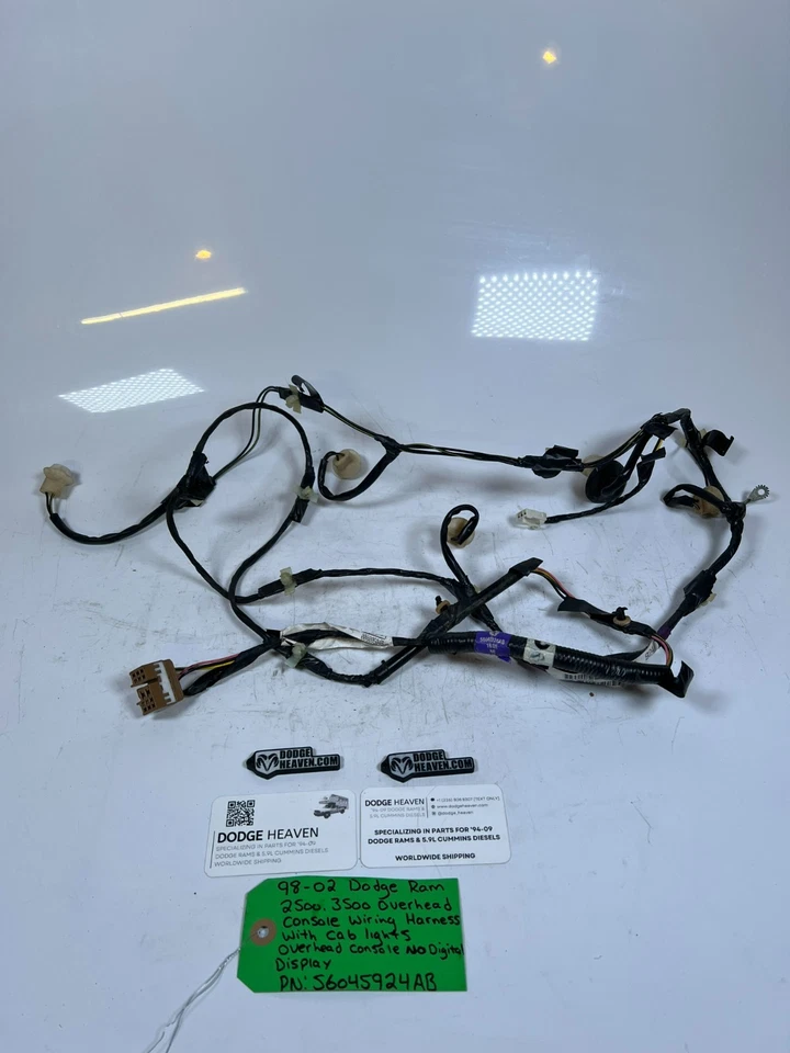 OEM 1999-2002 Dodge Ram 2500 3500 Overhead Console / Cab Light Wiring Harness - Image 1 of 4