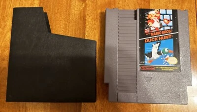 Super Mario Bros Duck Hunt Nintendo NES Video Game 1985 Cartridge + Cover Tested - Image 1 of 2