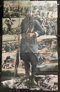 10 Frankreich Puzzle Soldaten Postkarten Sammlung Lot 1.WK - Bild 1 von 4