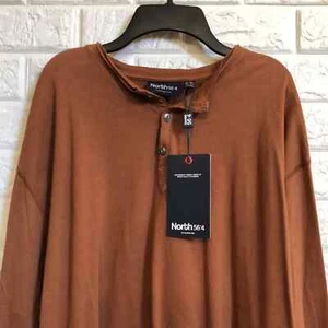 North56*4 Nordic Apparel Shirt Long Sleeve Henley NWT - Picture 1 of 6