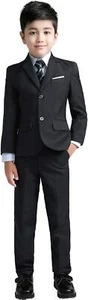 YuanLu Boys Suit for Kids Tuxedo Wedding Ring Bearer Outfit Boy Formal Suits 5 P - Picture 1 of 21