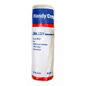 HANDY CREPE HEAVY 15CMX2.5M8145 HANDYCREPE TAN 15CMX2.3M BANDAGE COTTON 15CM 814 - Picture 1 of 1