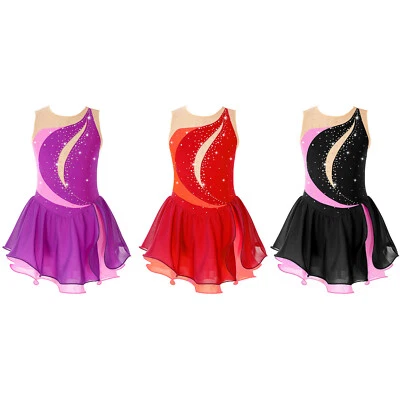 Girls Dancewear Stage Dress Lyrical Leotard Team Activewear Roller Skater Kids - Image 1 of 4