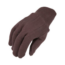 Brown Jersey Gloves, Lightweight Cotton Blend Work Gloves, Size: Men - Women